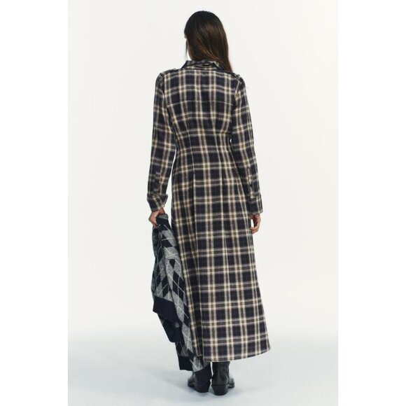 ZARA PLAID PLEATED MIDI DRESS - Picture 6 of 9